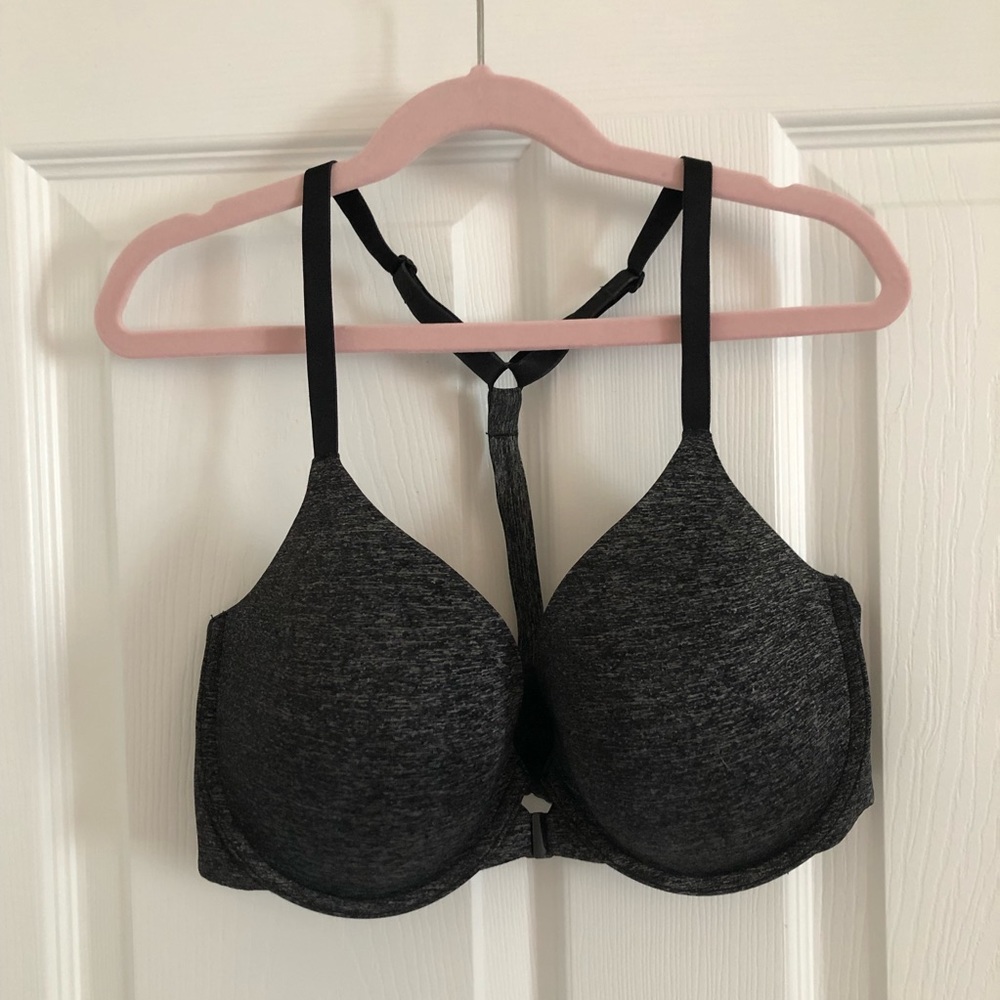 Victoria’s Secret gray space dye T-back/racer back bra